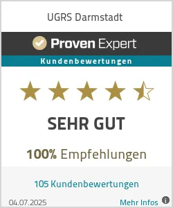 ProvenExpert-Bewertungssiegel UGRS Darmstadt