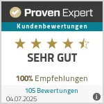 ProvenExpert-Bewertungssiegel UGRS Darmstadt